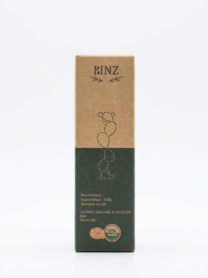 Huile de pépins de figue de barbarie bio Kinz, flacon 30 ml certifié Ecocert, riche en vitamine E