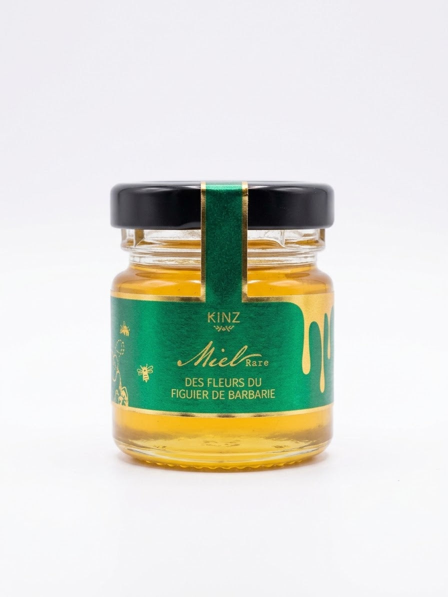 Pot de miel rare des fleurs de figuier de Barbarie Kinz 40 g, vue de face